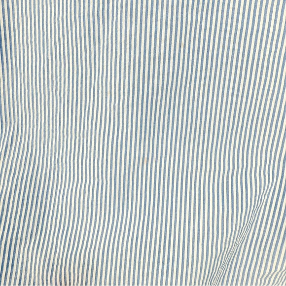 Zara Blue and White Cuffed Sleeve Boxy Blouse - Picture 2 of 5